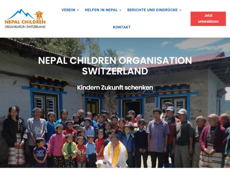Startseite von Nepal Children Organisation Switzerland